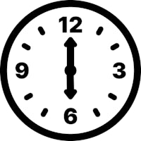 a clock is shown on a white background